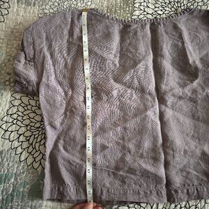 notPERFECTLINEN Short Sleeve Top in Lavender